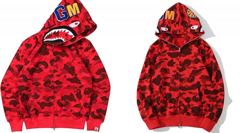 red bape hoodie